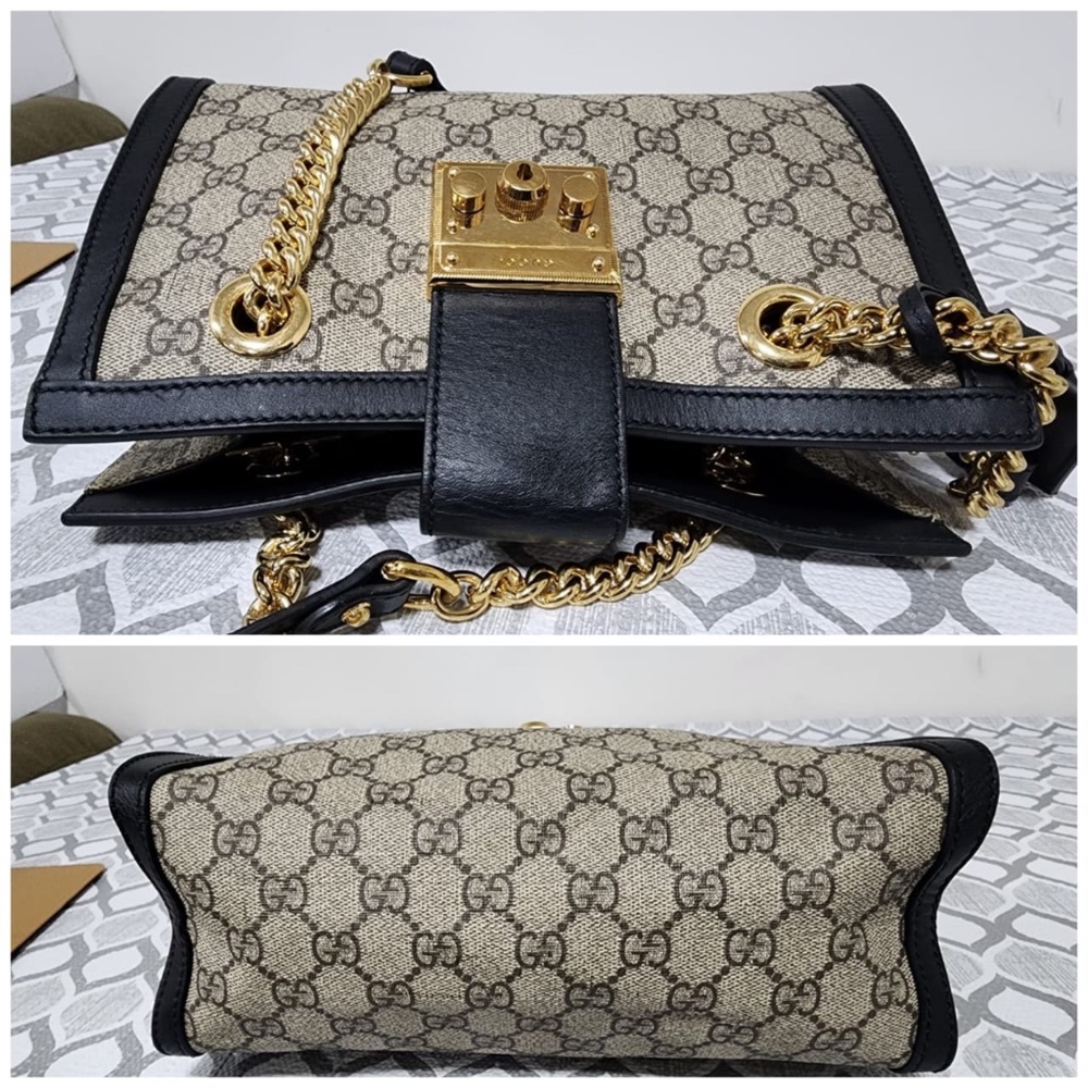 Authentic GUCCI GG Supreme Monogram Small Padlock Tote Black - Picture 5 of 14